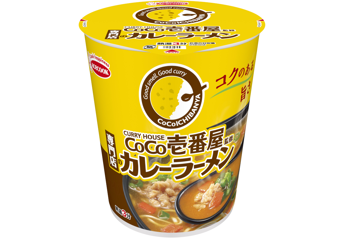 エースコック「タテ型 CoCo壱番屋監修 専門店のカレーラーメン」