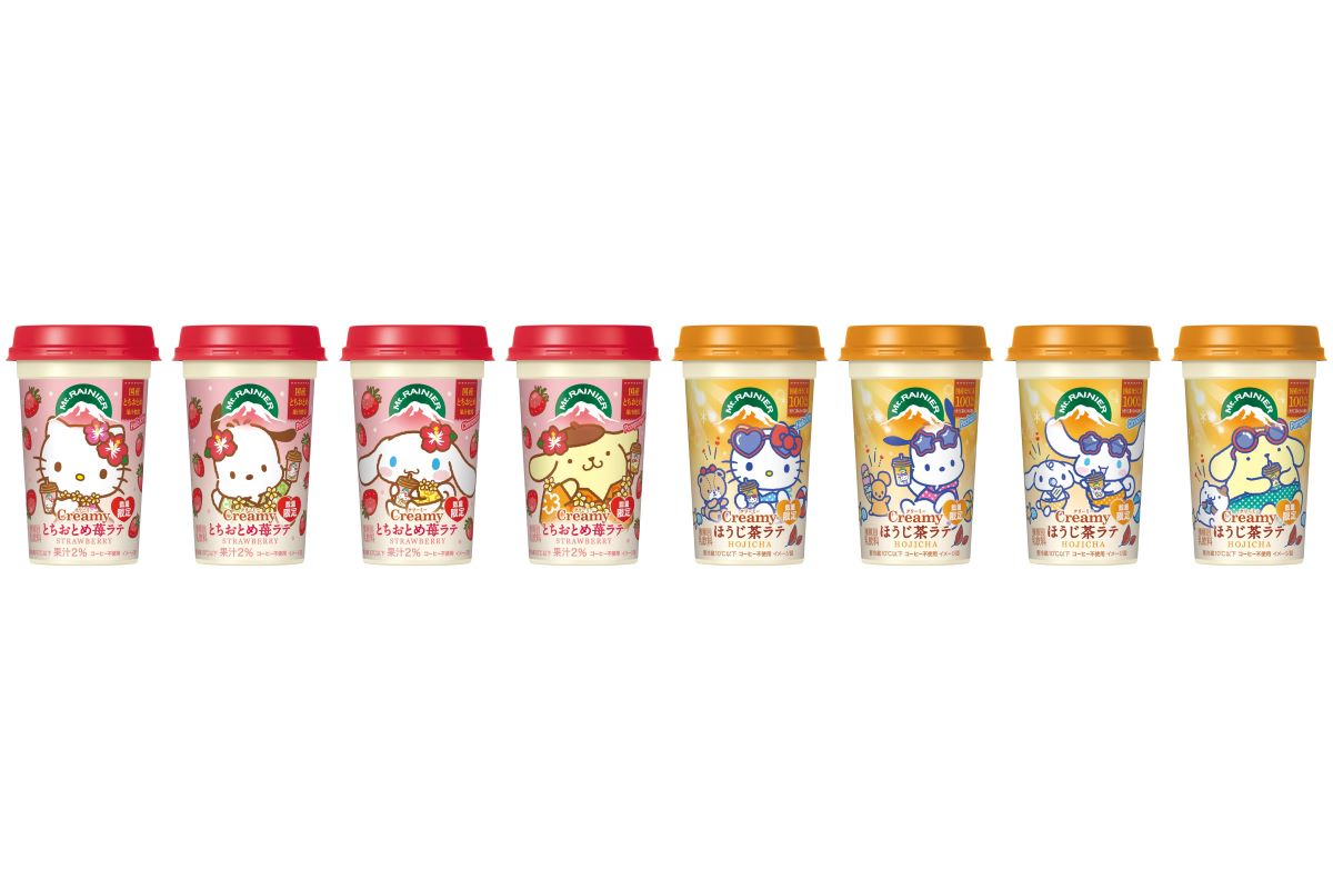 森永乳業「マウントレーニア Creamy」シリーズ×サンリオ人気キャラクター コラボパッケージ第1弾