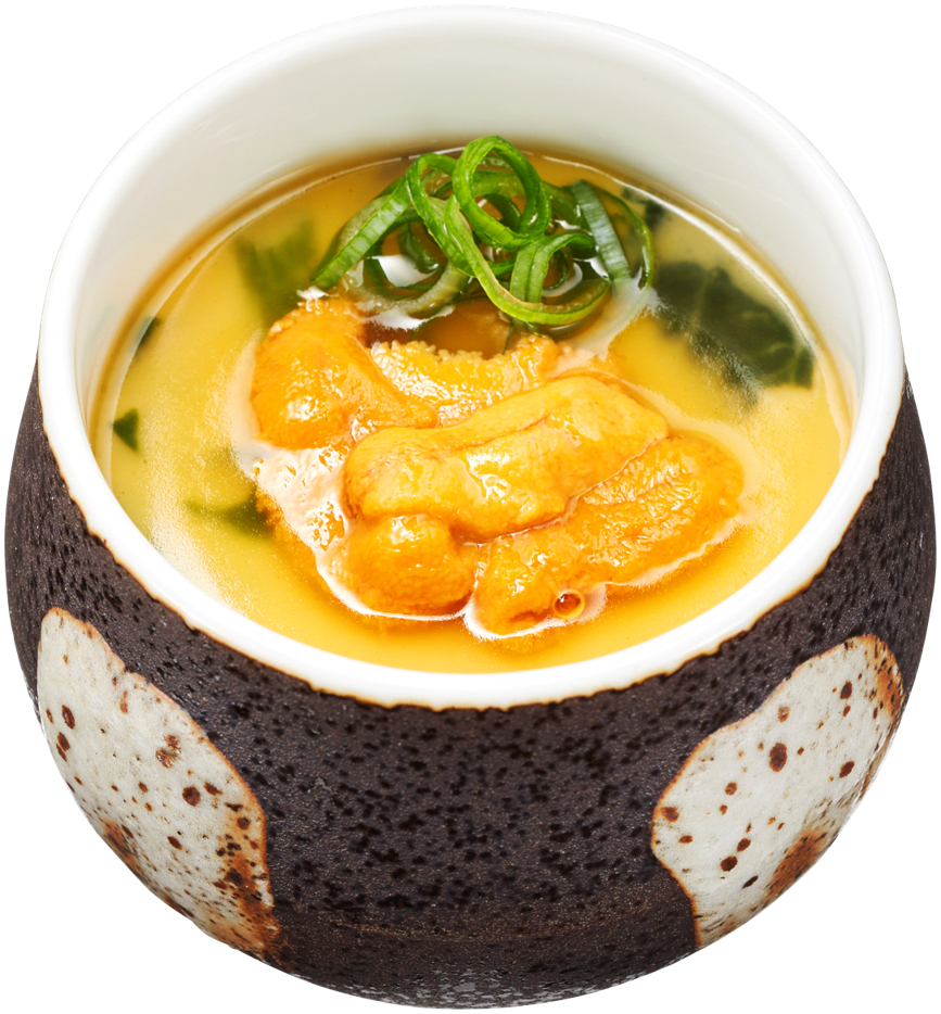 「贅沢 うに茶碗蒸し」（390円～）