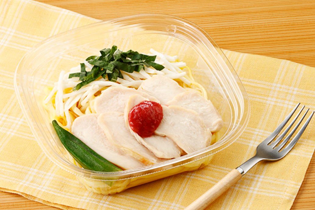 0秒冷製生パスタ 鶏と和風梅だしジュレ