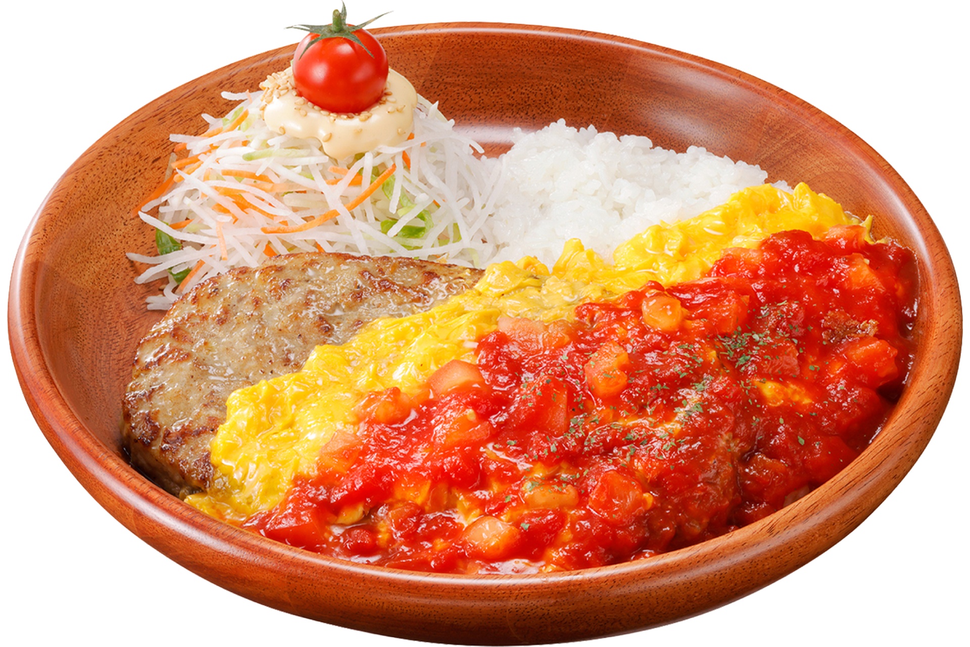 角切りトマトのオムバーグディッシュ