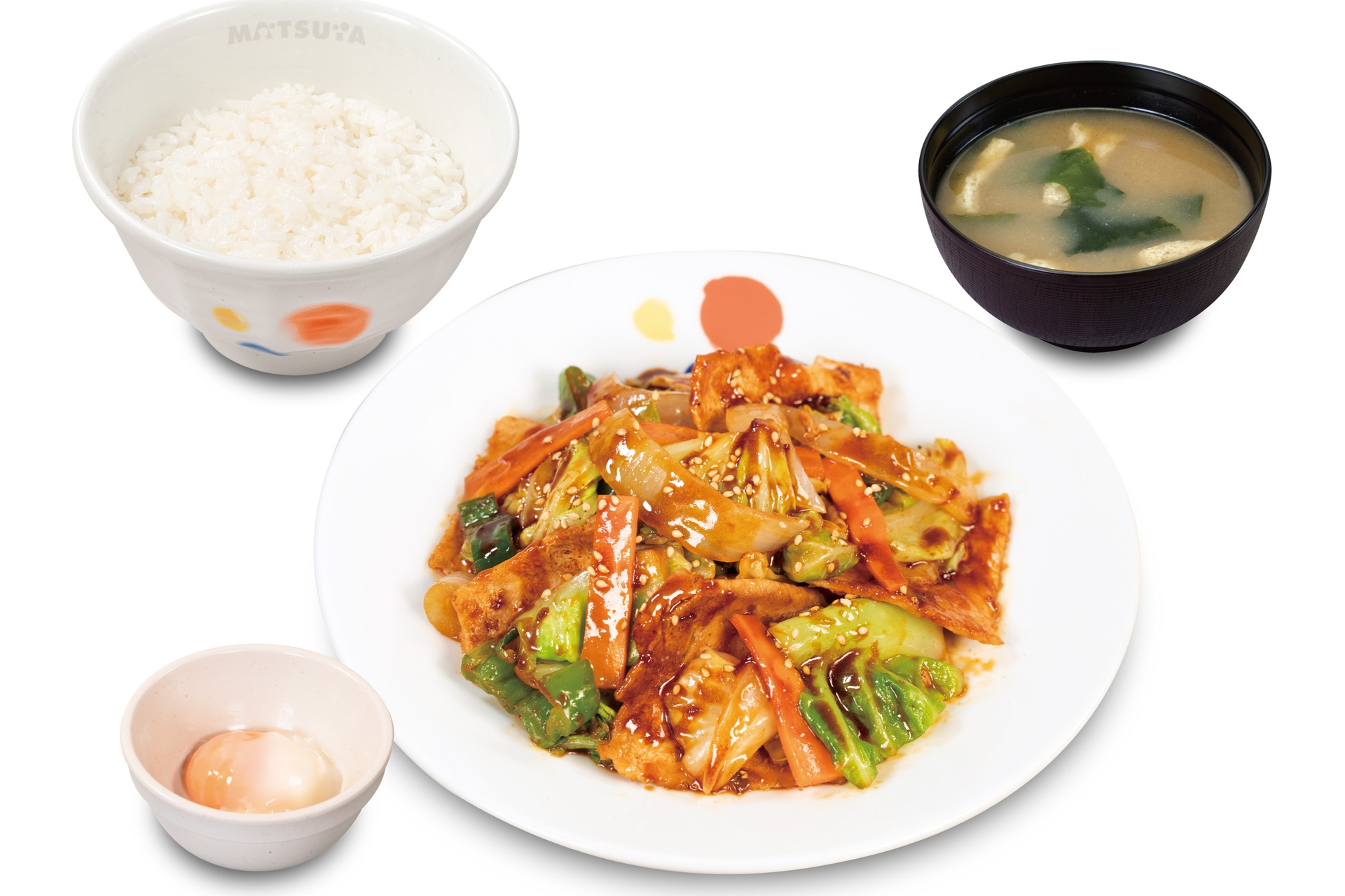 回鍋肉定食（半熟玉子付き）