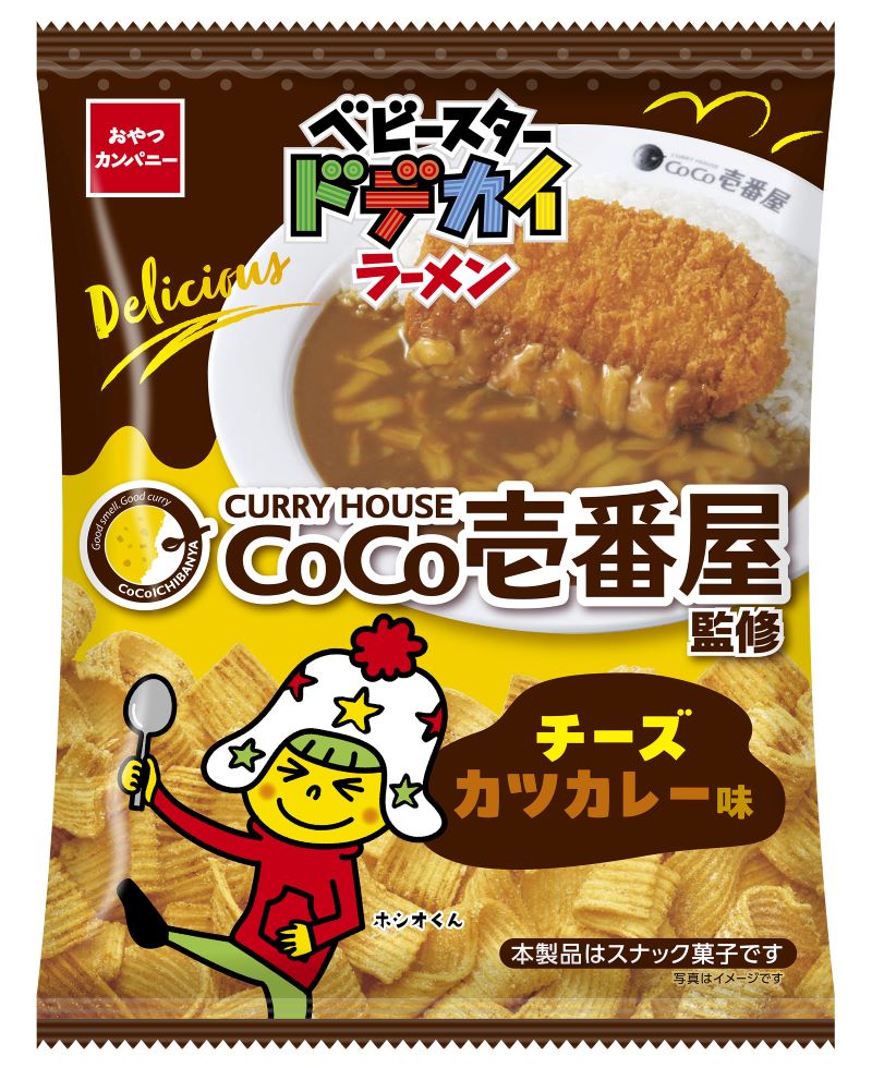 「ベビースタードデカイラーメン（CoCo壱番屋監修 チーズカツカレー味）」（152円前後）
