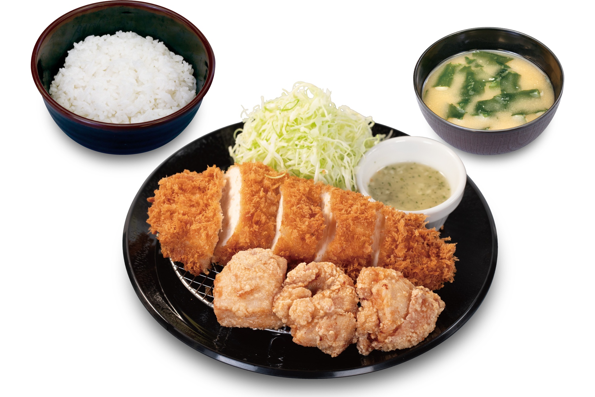 “肉厚”チキン“むね”かつ＆唐揚げ定食