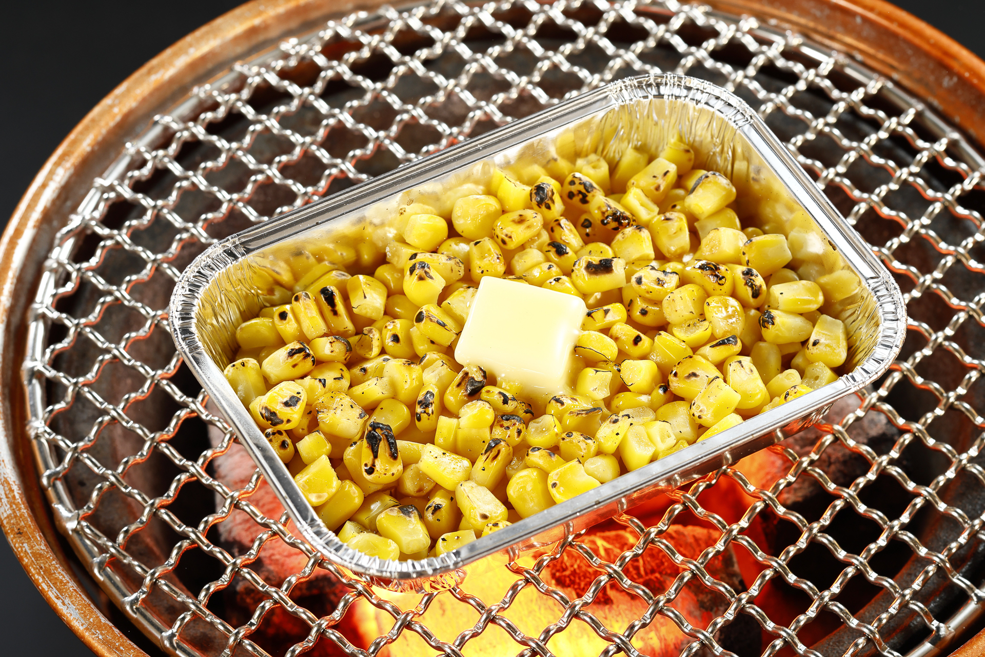 七輪de焼きもろこし