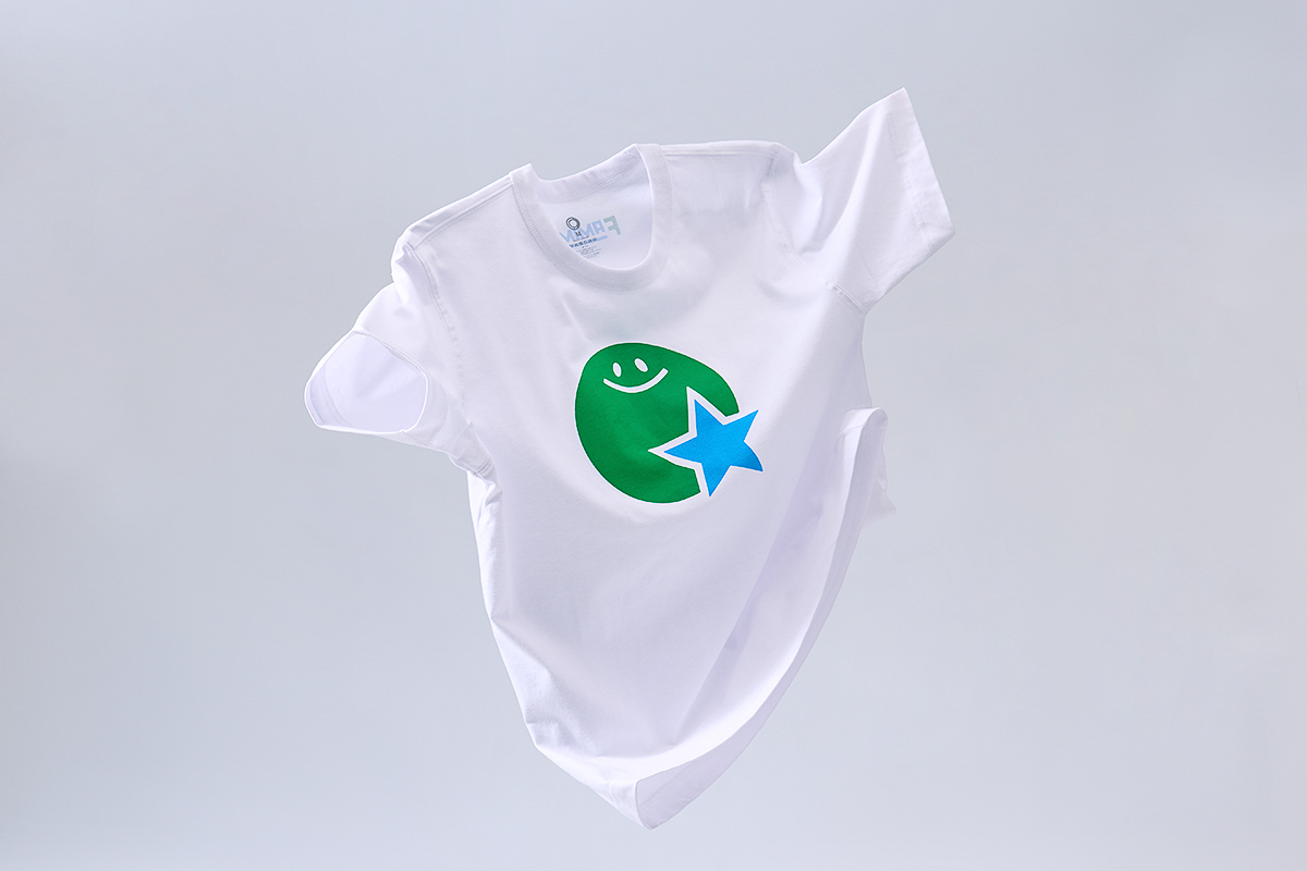 アウターTシャツ 太陽と星/しろ