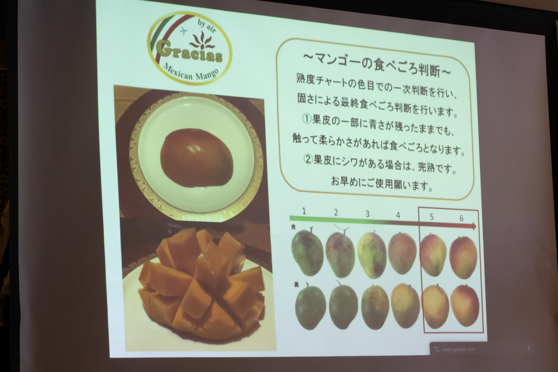 熟度チャートで食べごろを判断する