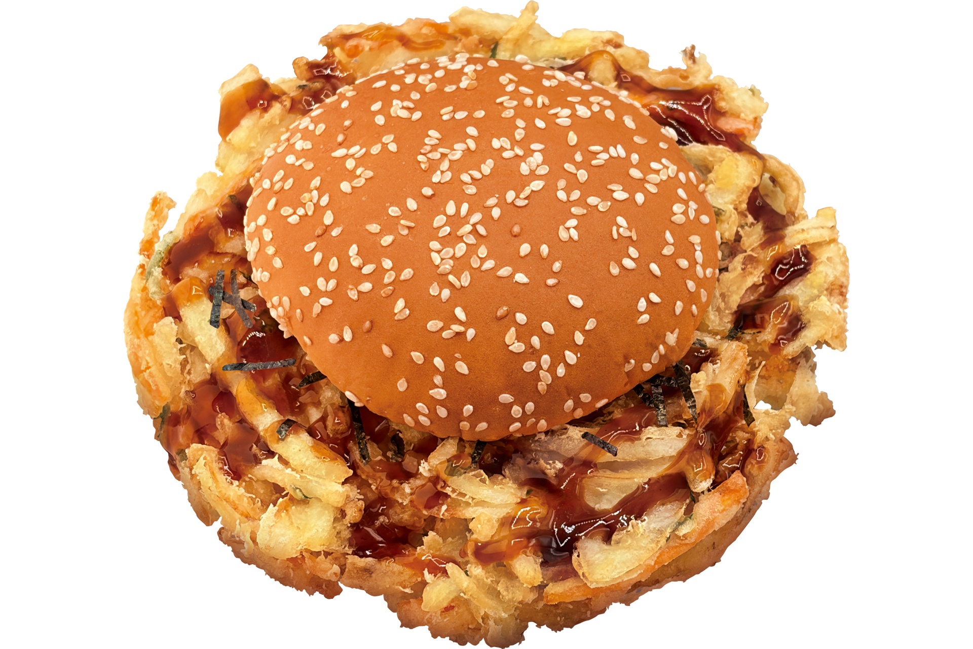 ドムドムハンバーガーの「はみでる！！かき揚げバーガー」