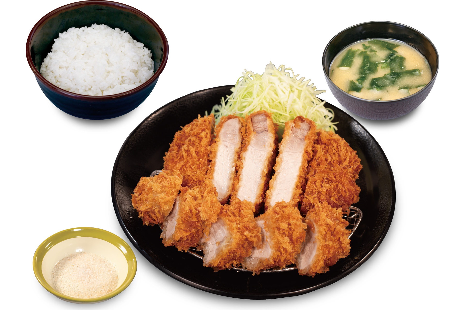 超厚切りリブロースかつ＆国産雪国育ち丸太ヒレかつ（1本）定食