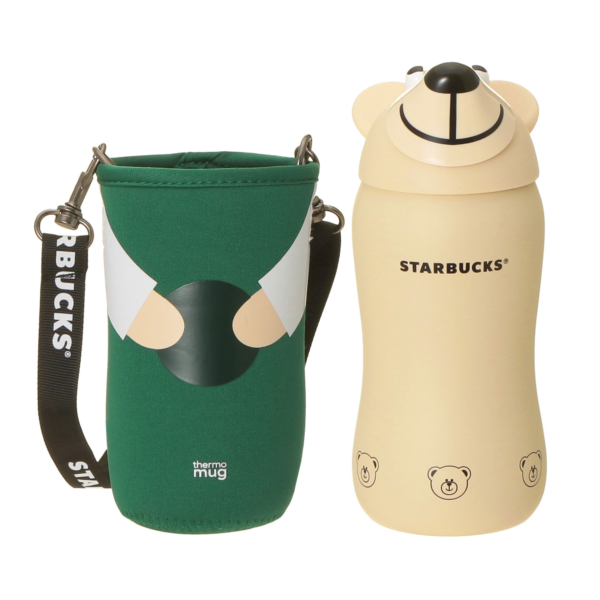 ストラップ付ステンレスストロータンブラー ベア 380mL