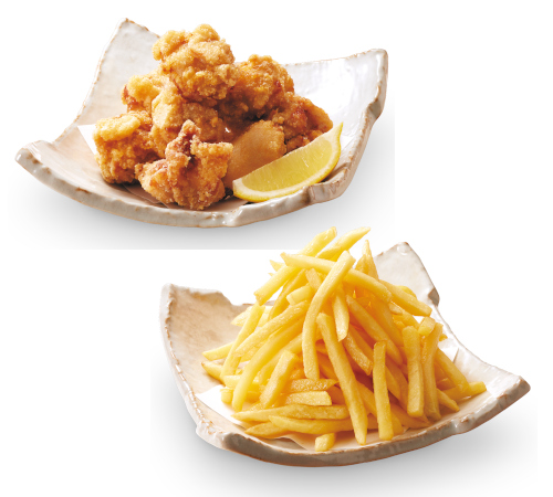 5個→8個の「若鶏の唐揚げ」と1.5倍増量の「ポテトフライ（ケチャップ＆マヨ）」