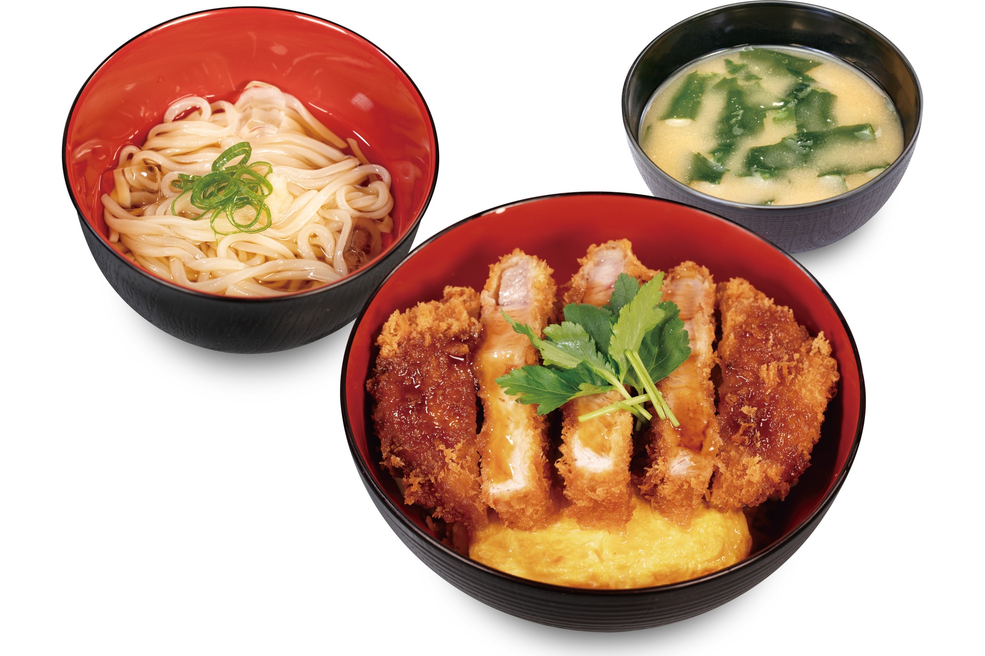 “超厚”リブロース and 玉子のタレかつ丼ミニ冷やしうどんセット