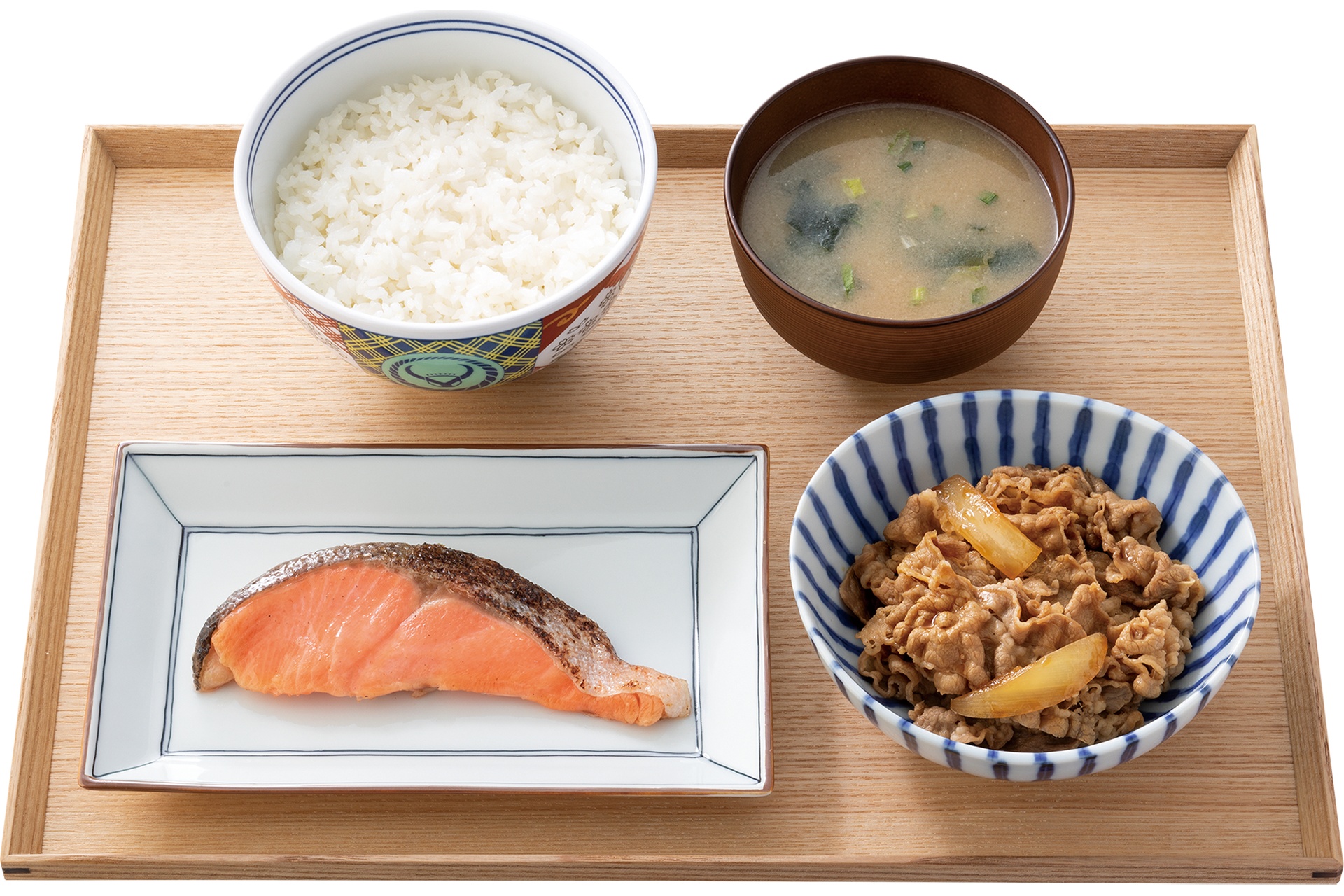 牛鮭定食