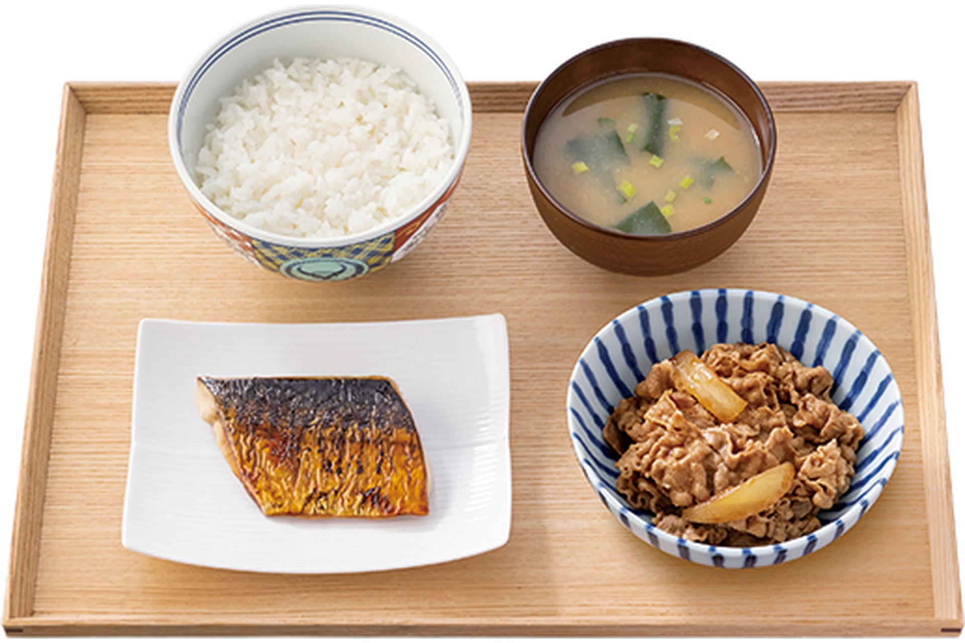 牛さば定食