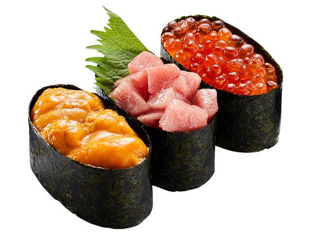 「贅沢 軍艦三昧」（690円～）