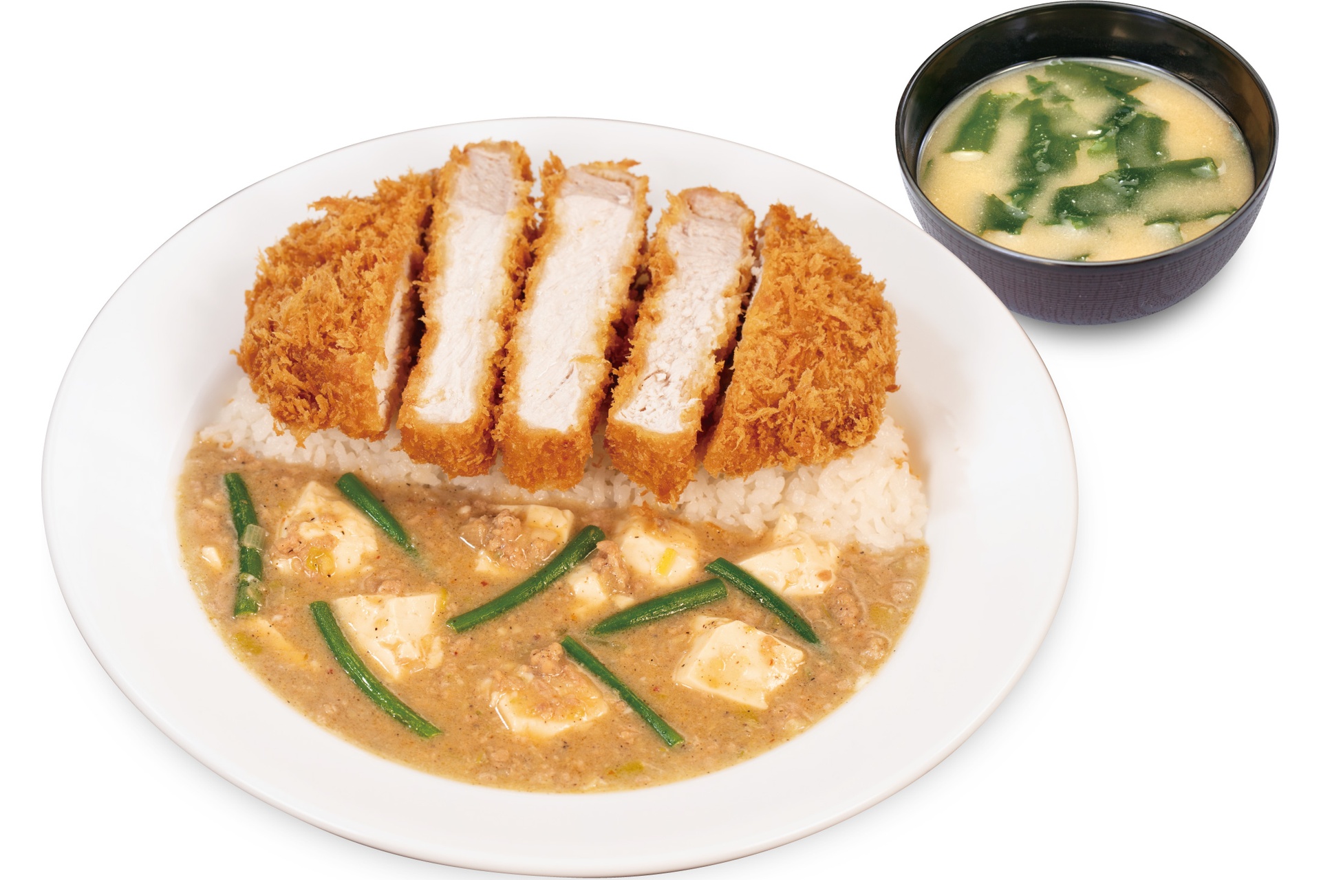 リブロースかつ“白”麻婆ライス