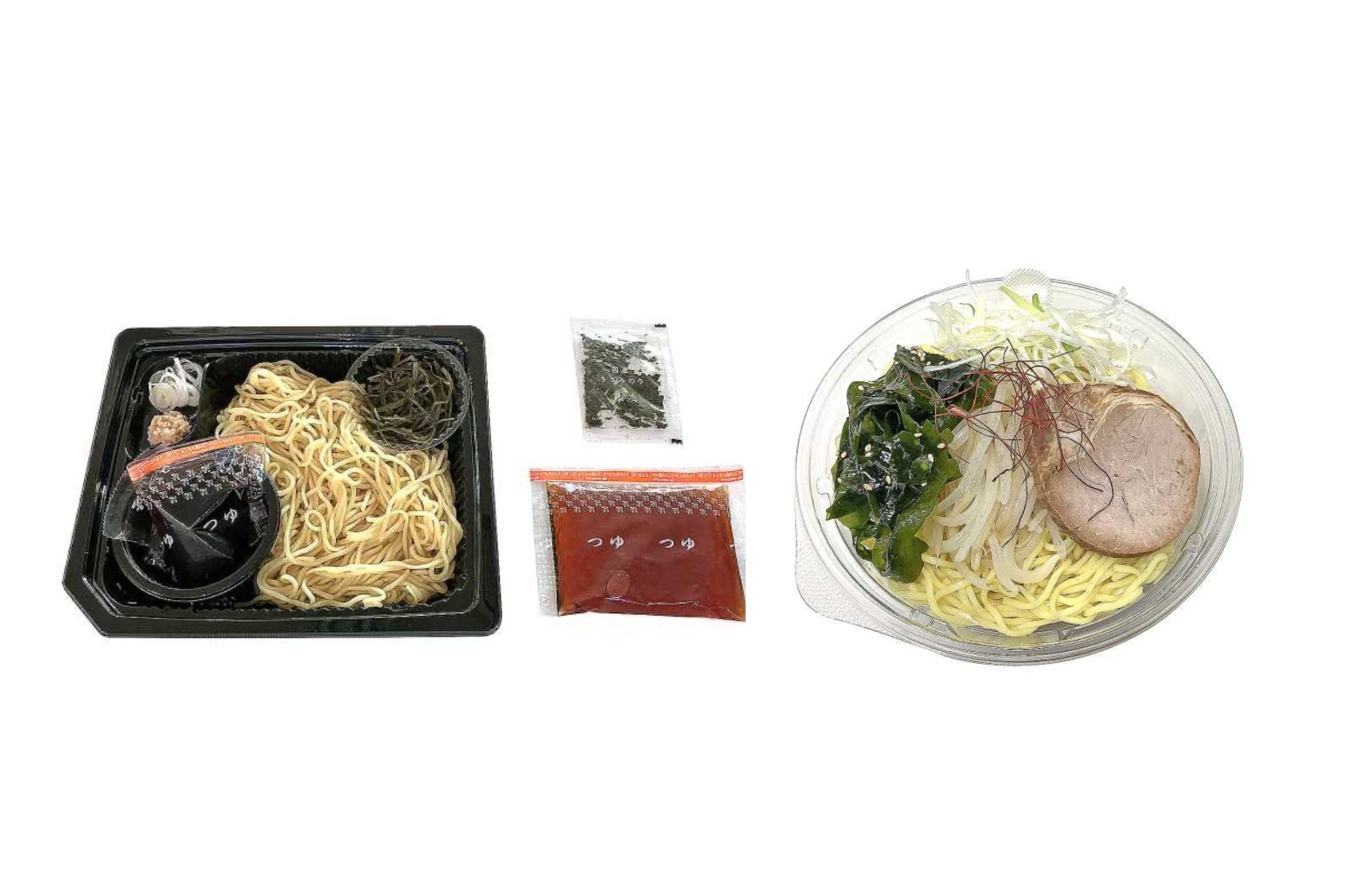 セブン-イレブン「ざるラーメン北海道産山わさび入」「旨み出汁スープの冷かけ函館塩ラーメン」