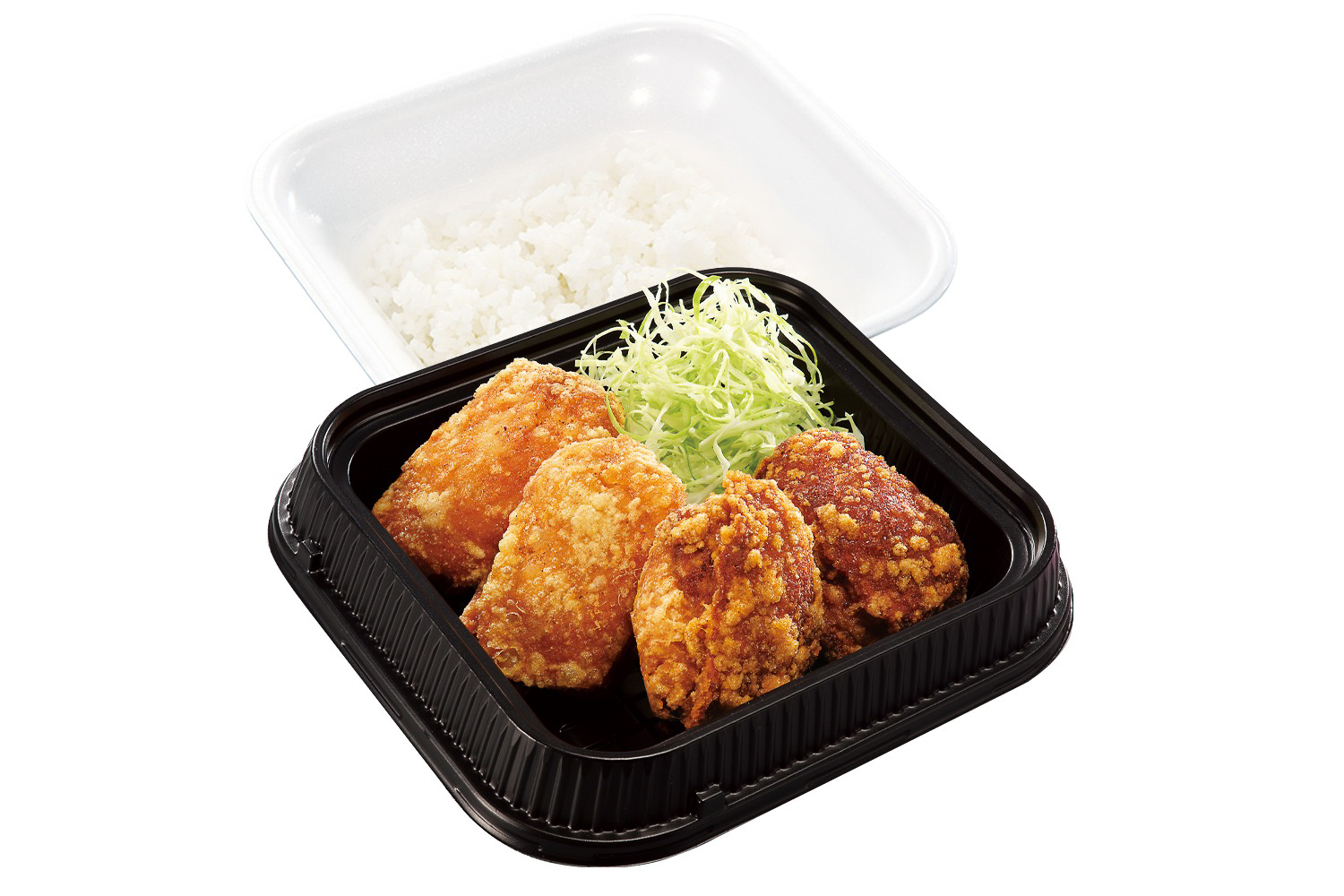 「濃厚シャリアピンからあげの合盛り弁当」（918円/券売機店舗 940円）