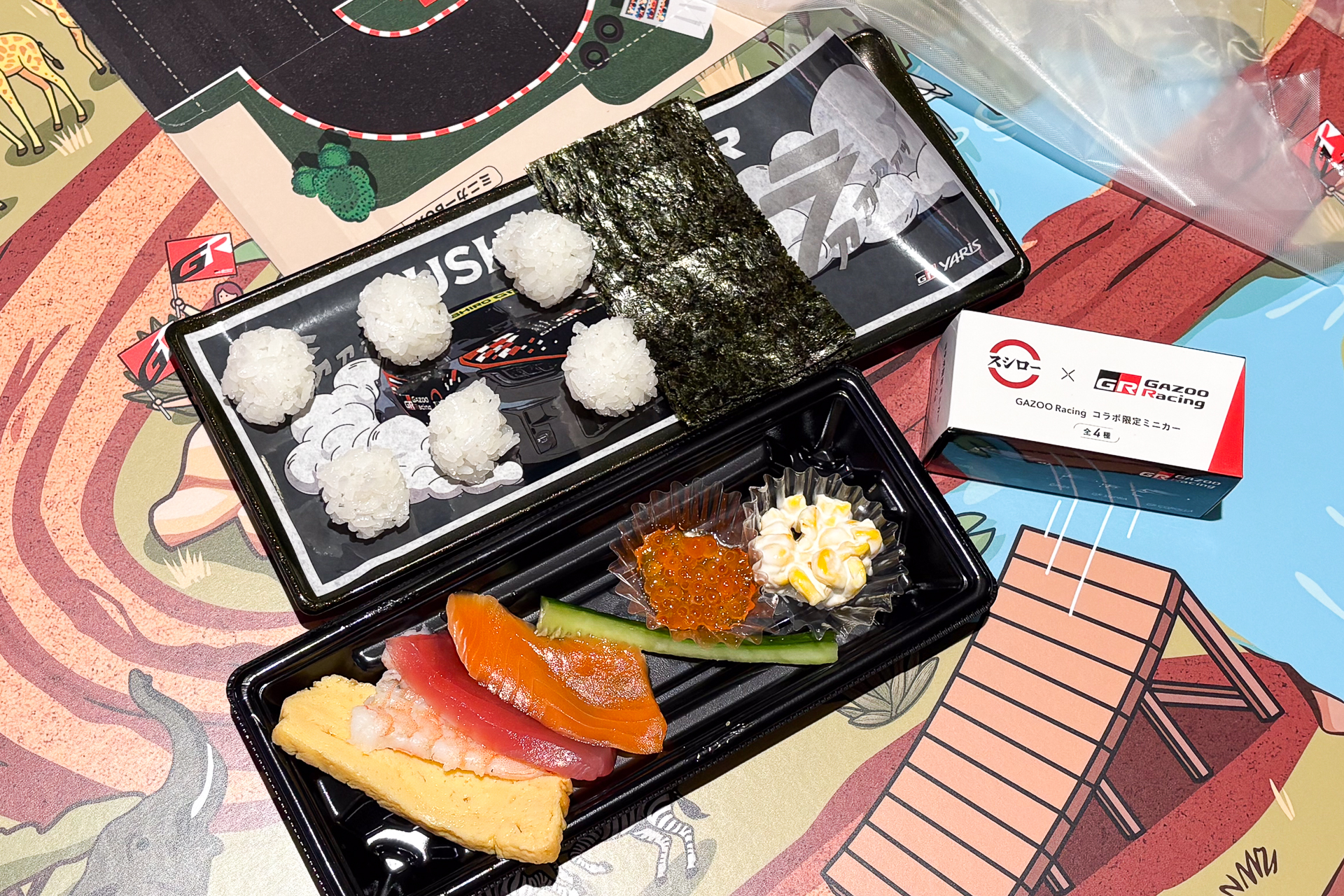 つくローセット。ミニしゃりとネタ、のりを自分で組み合わせて楽しむ