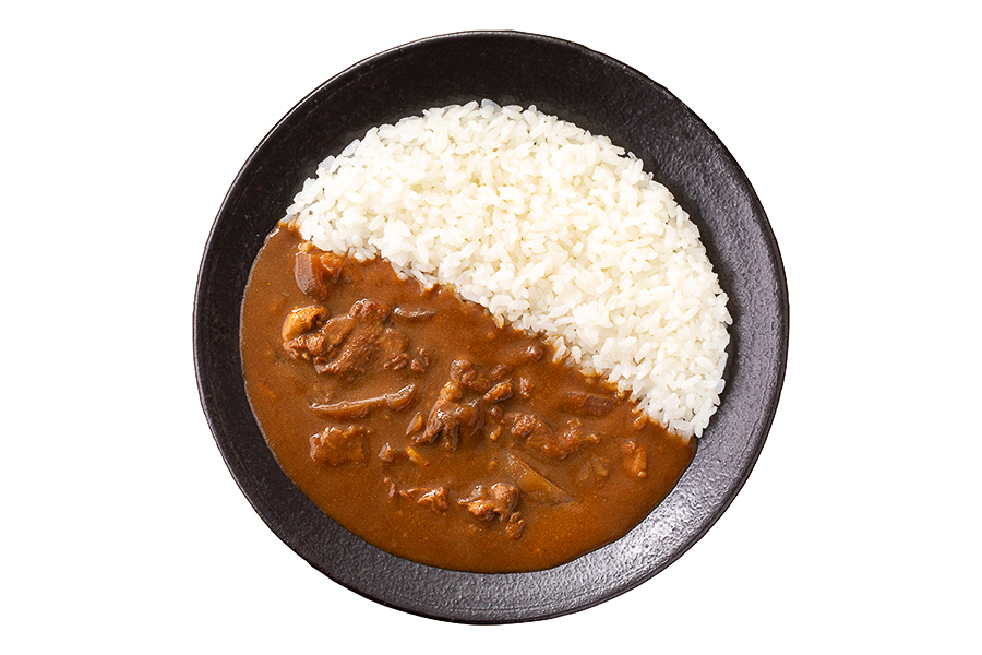 「黒カレー」の盛り付け例