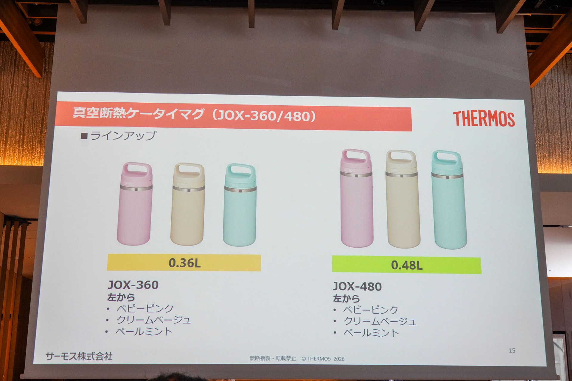 容量とカラーリング展開