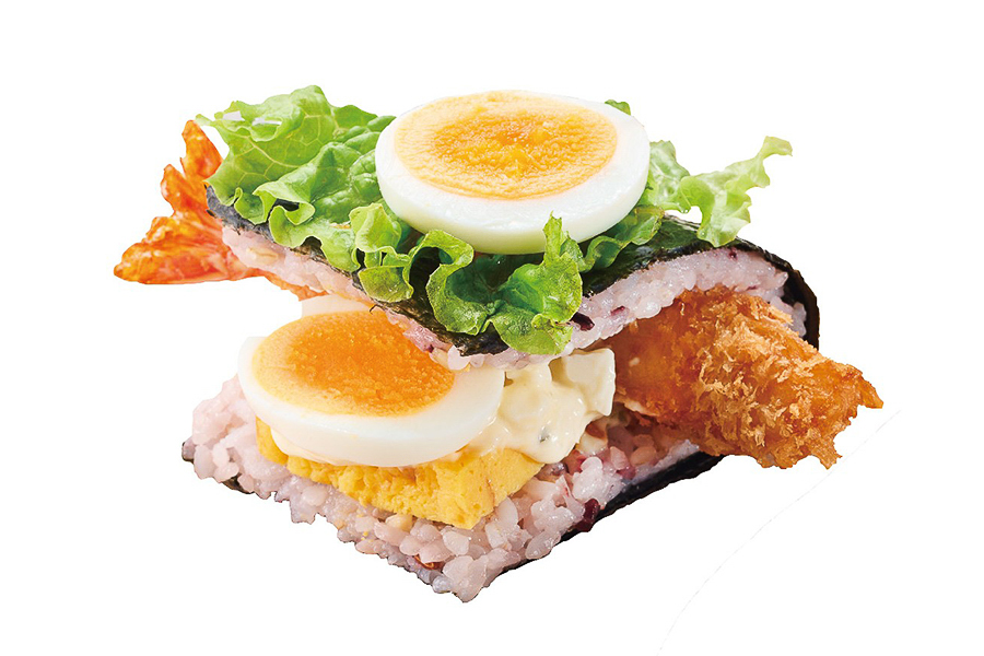 ワンハンドBENTO 海老フライ（Wたまご）