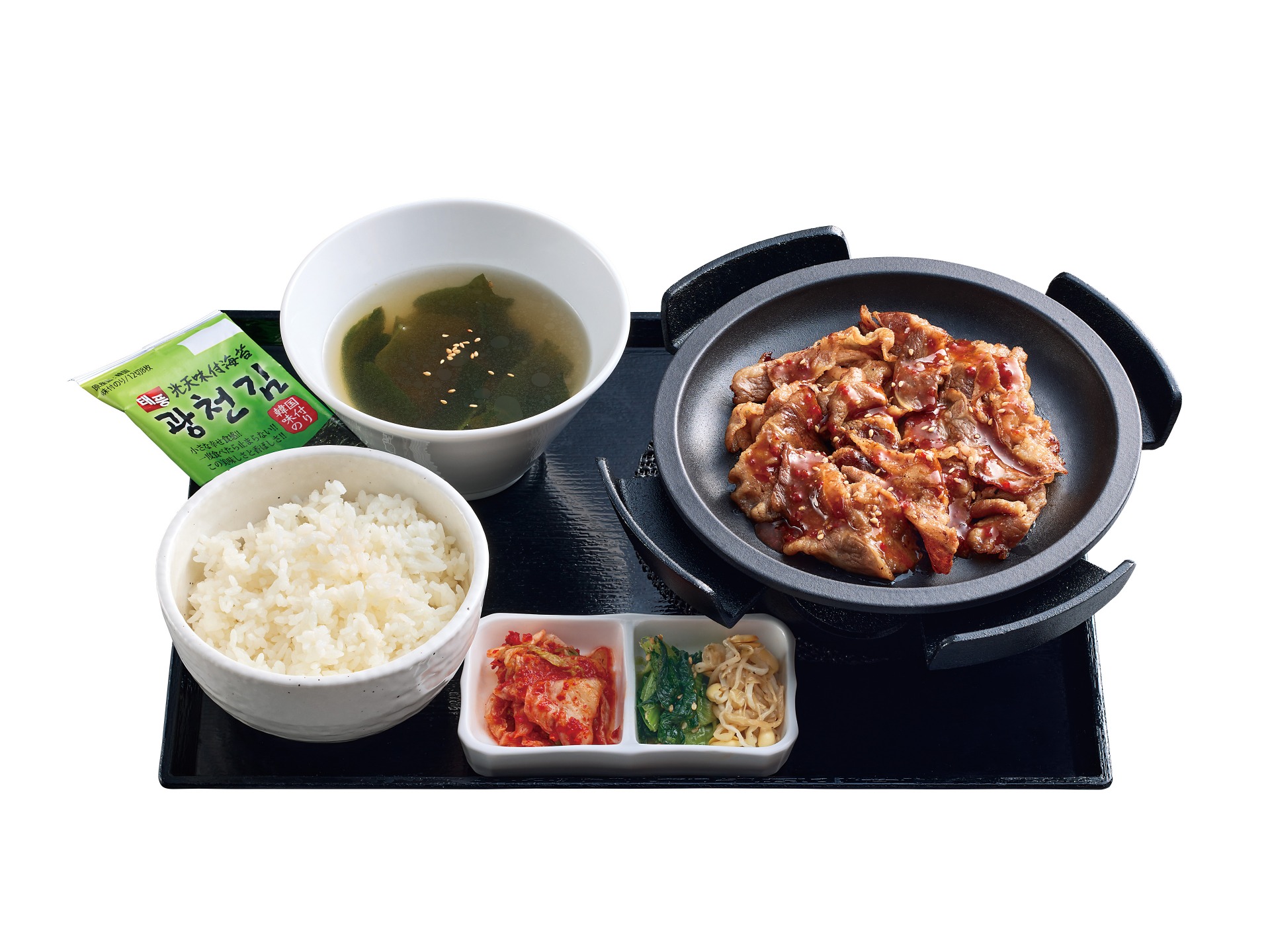 「鉄板カルビ定食（小）」（990円）