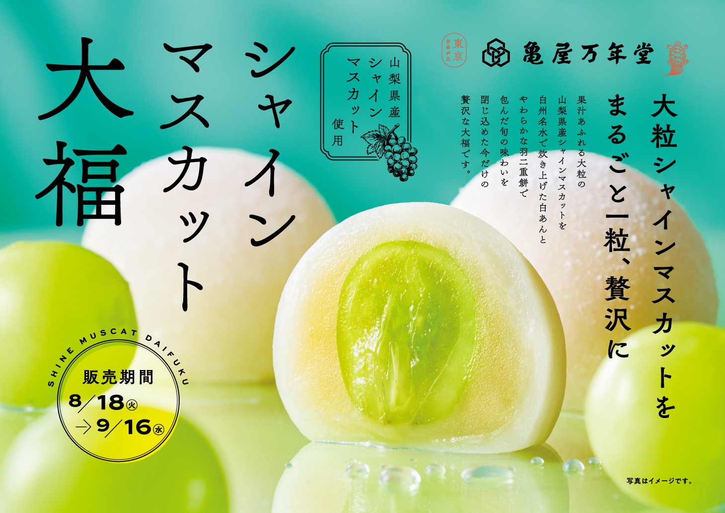 亀屋万年堂「シャインマスカット大福」