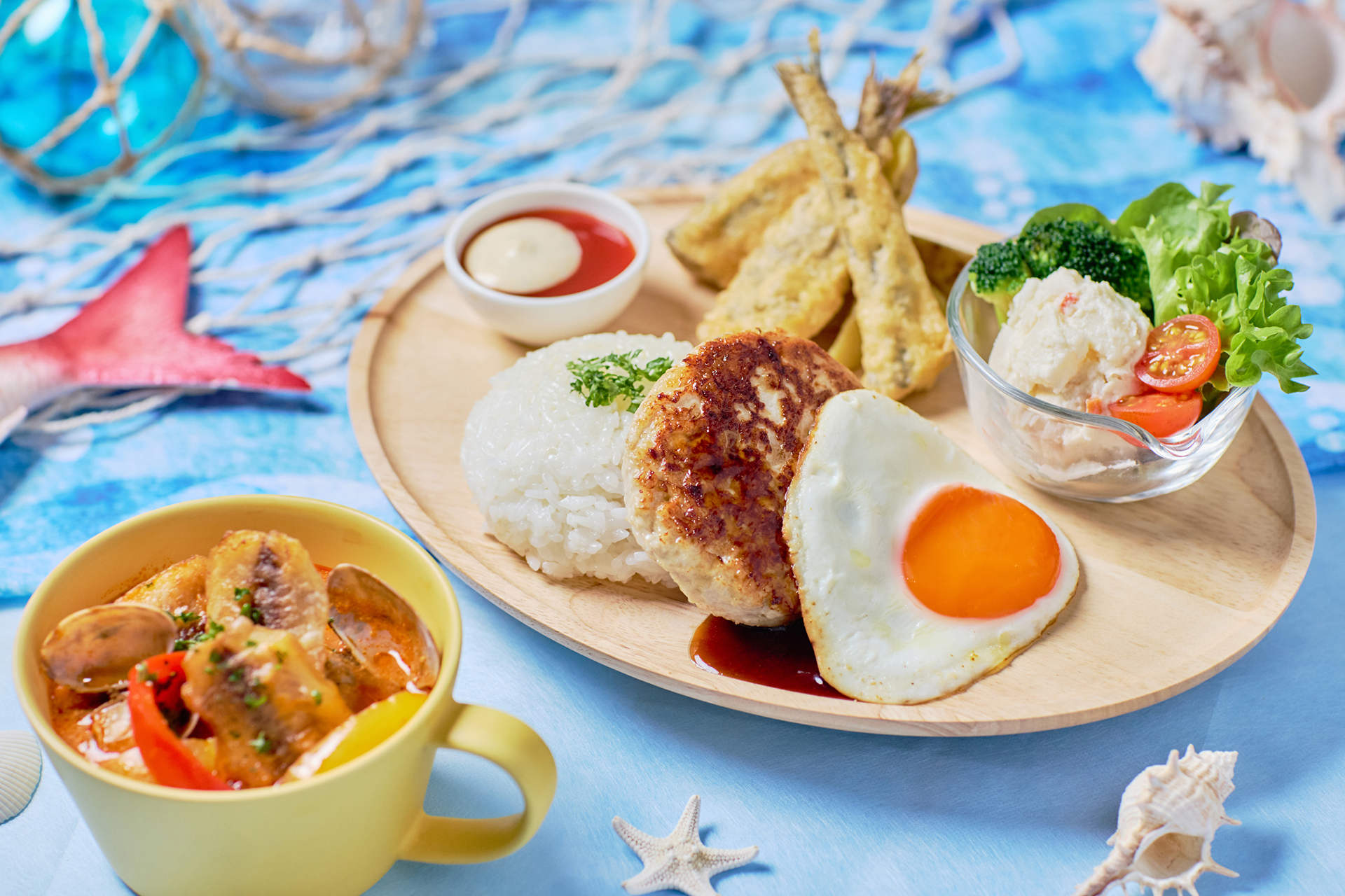 未利用魚を使用したランチプレート