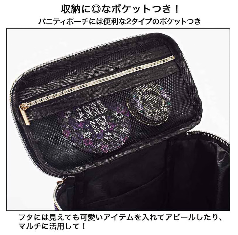フタ側にもポケットがあり、2タイプのポケットで整理しやすい