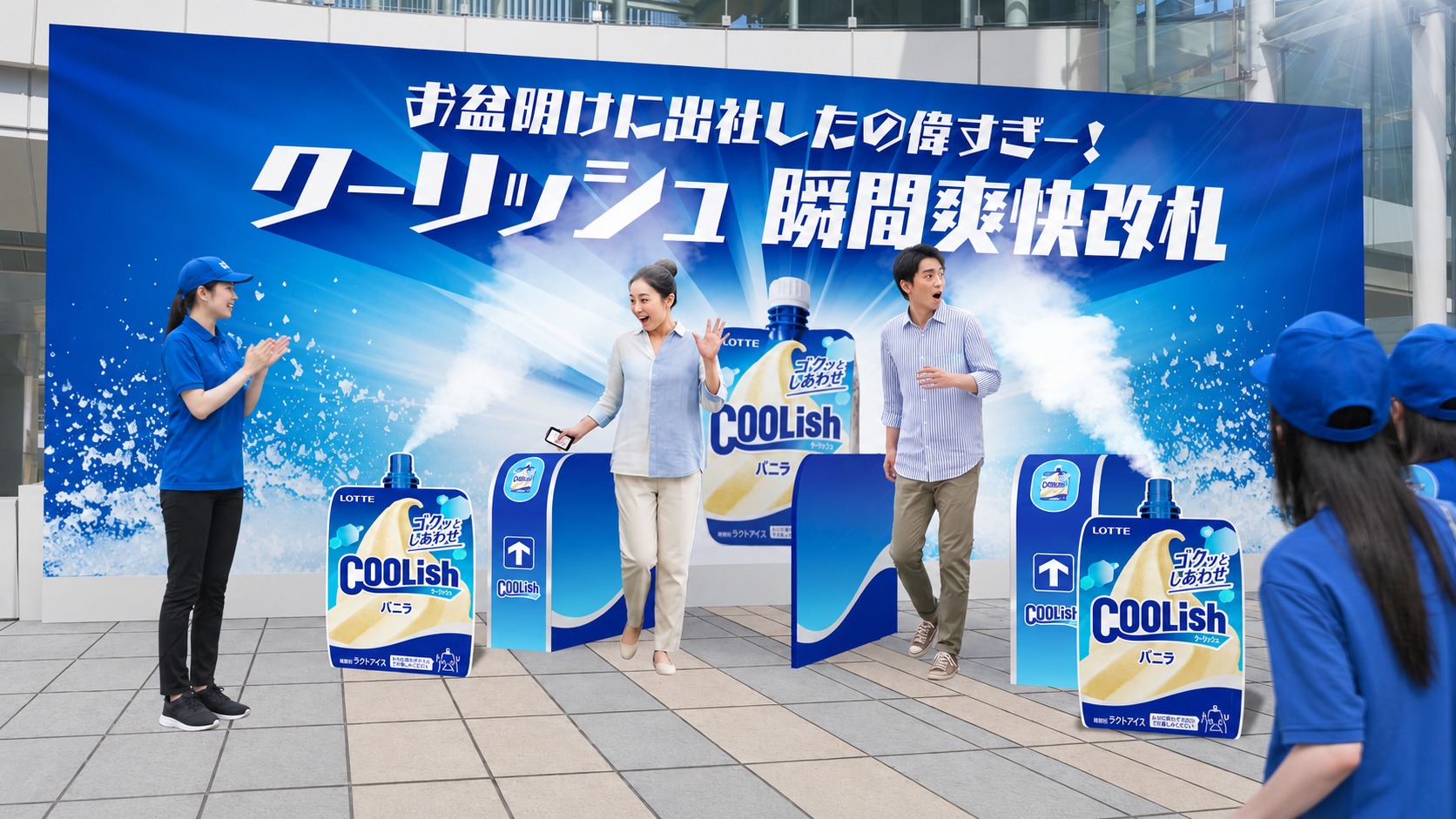 ロッテ「クーリッシュ瞬間爽快改札」