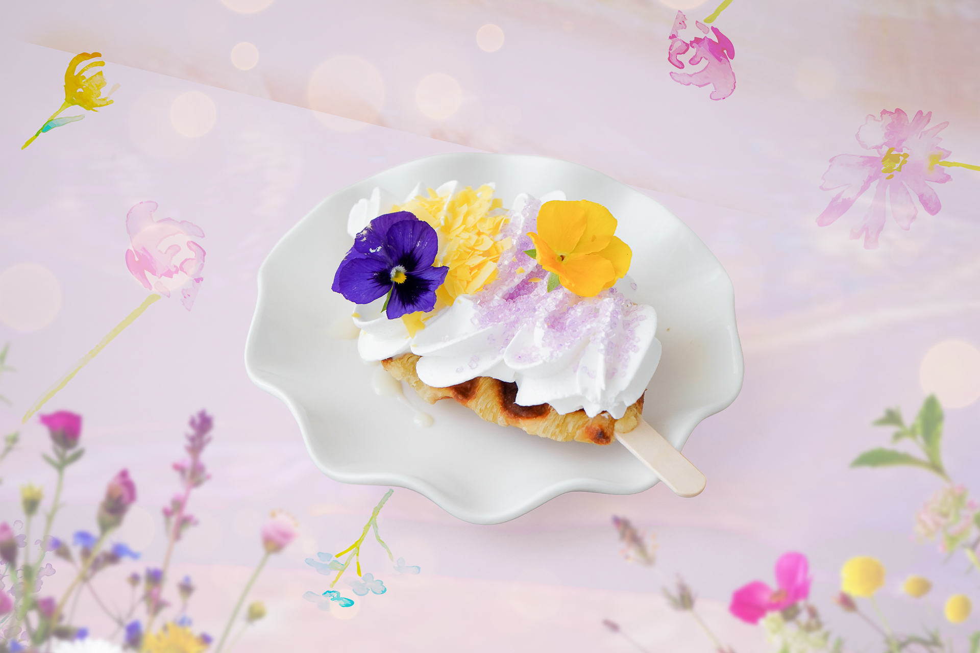 お花のクロッフル～ラプンツェル～