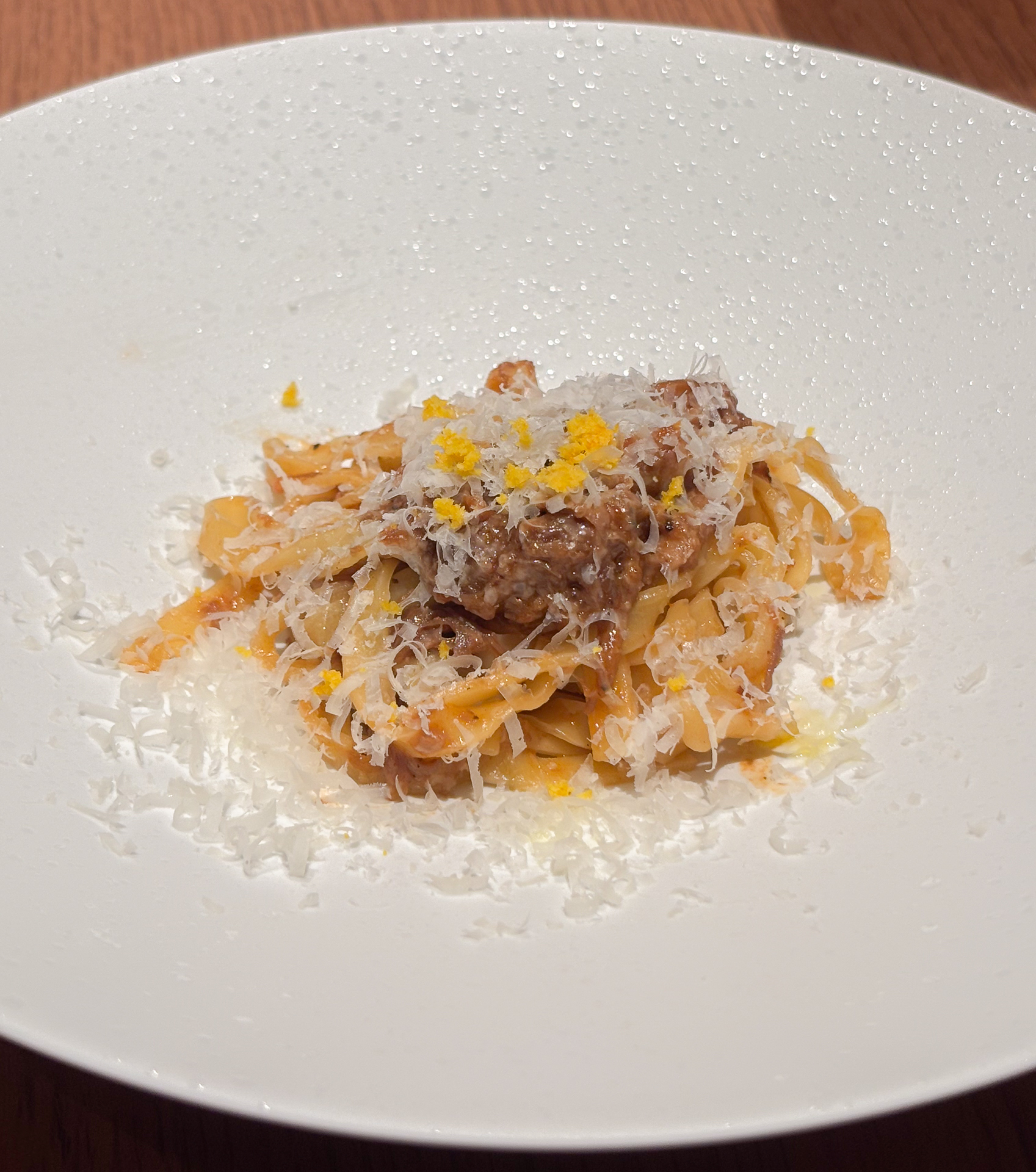 鴨モモ肉のラグー タリアテッレ Tagliatelle al ragù d'anatra