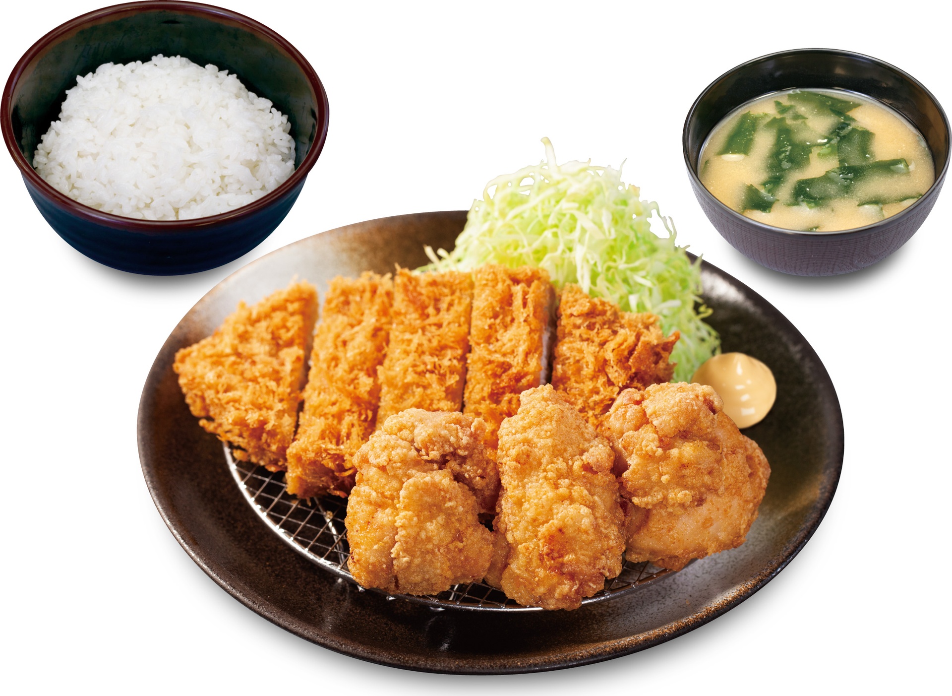 ロースかつ＆本格唐揚げ定食