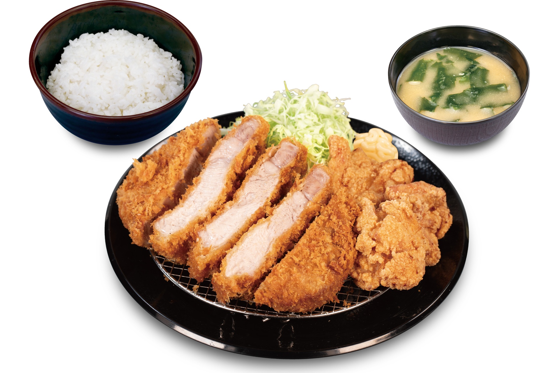 超厚切りリブロースかつ＆本格唐揚げ定食