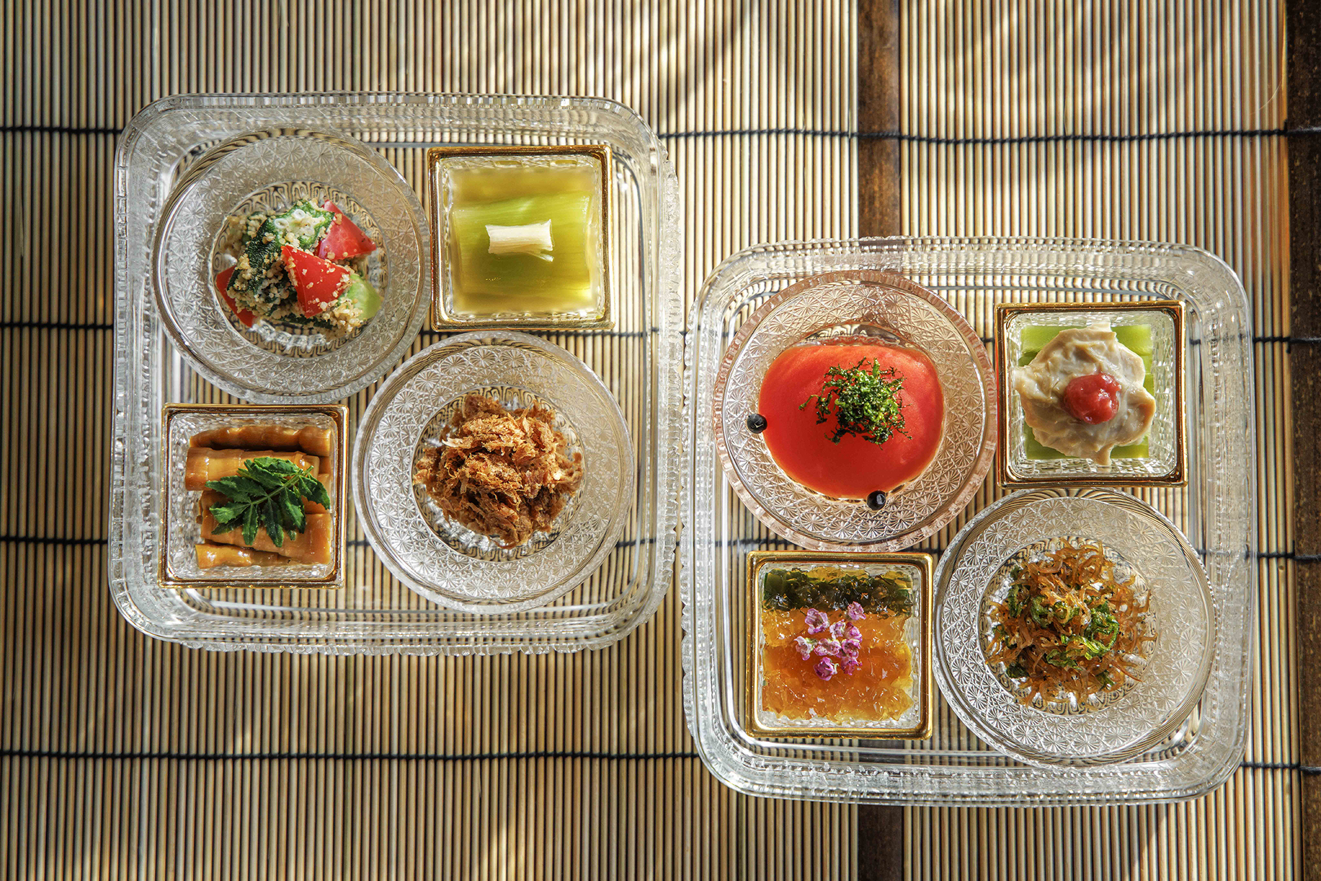 「涼に繋がる8種の夏野菜小鉢」