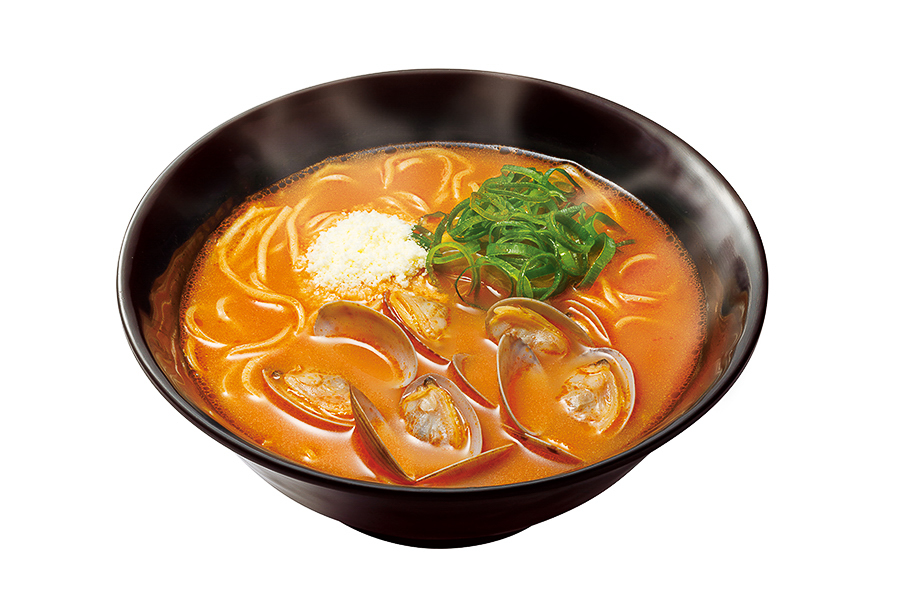 あさりとチーズのトマトラーメン