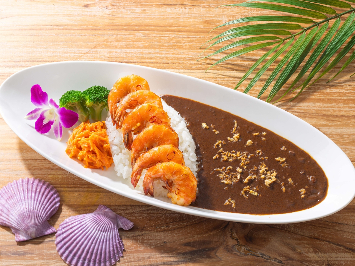 「ハワイアンガーリックシュリンプカレー」（1859円）