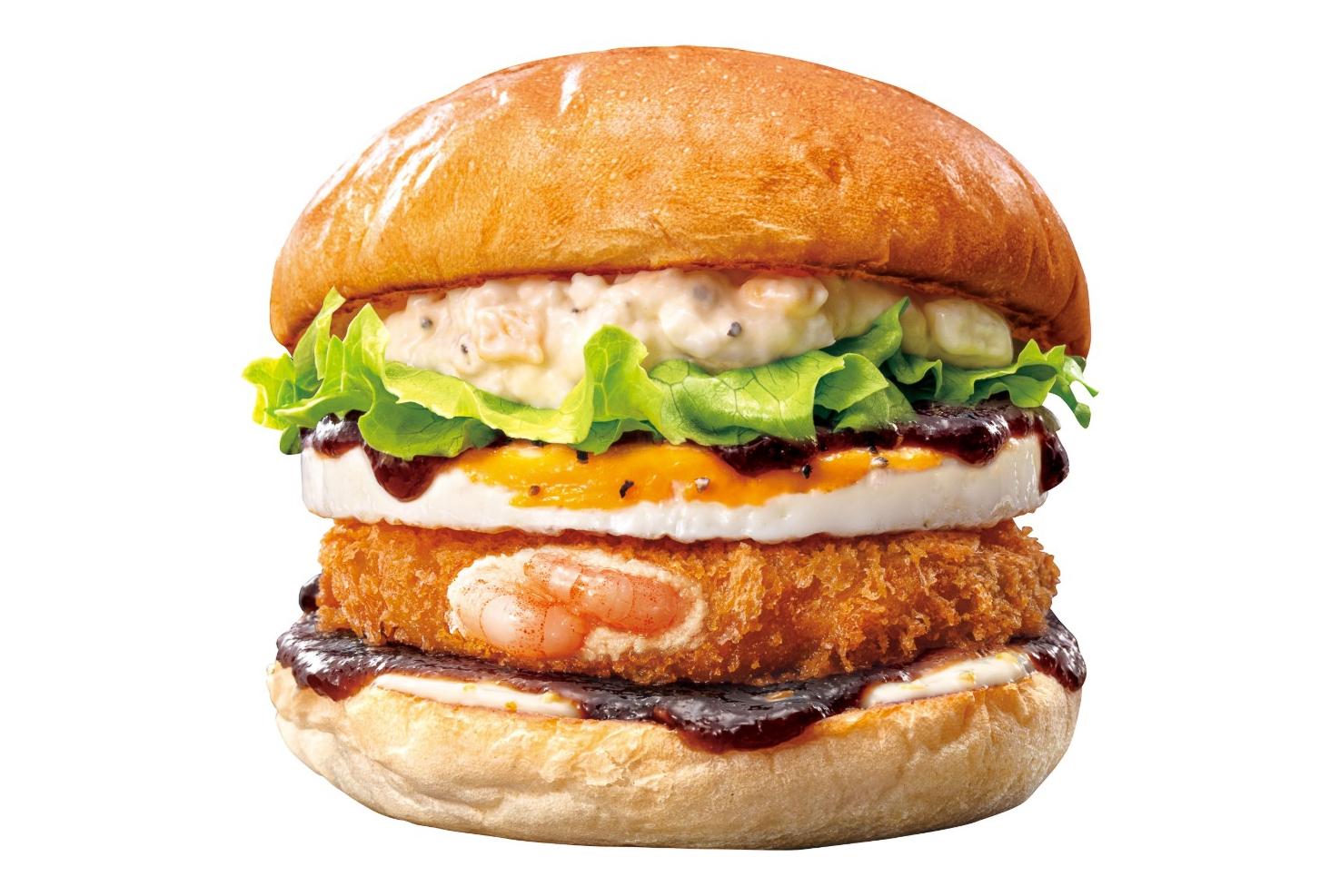 「月見えびバーガー」（590円）