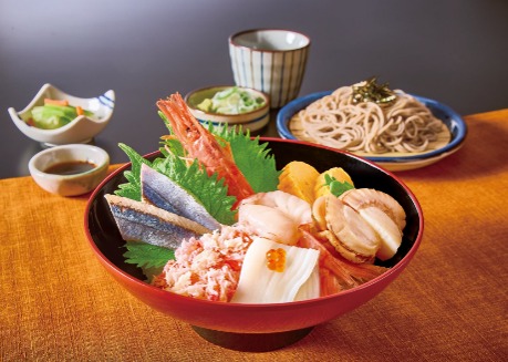 北海道と北のめぐみ丼と麺