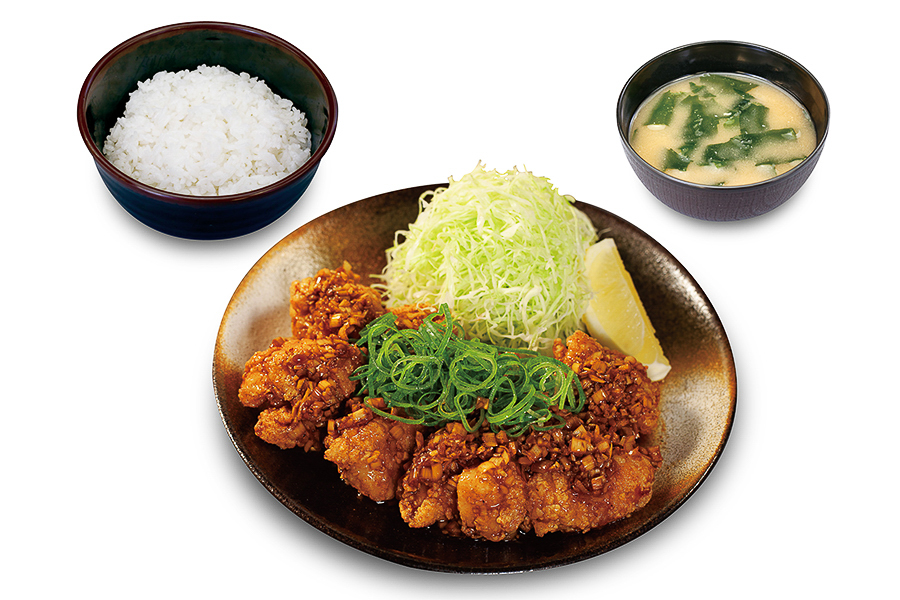 「油淋鶏定食（8個）」（1260円）