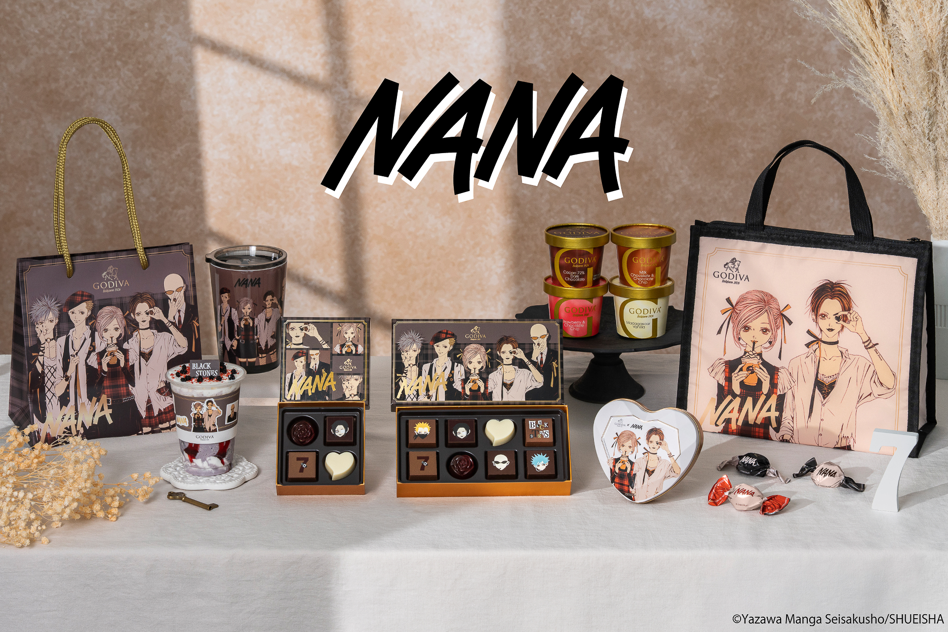 「ゴディバ×NANA コレクション」の商品ラインアップ
