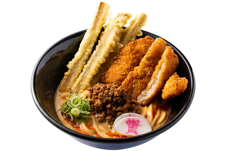 「チキンカツ冷やし担々うどん」（1043円）