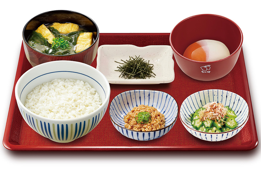 なか卯「鶏そぼろまぜのっけごはん朝食」
