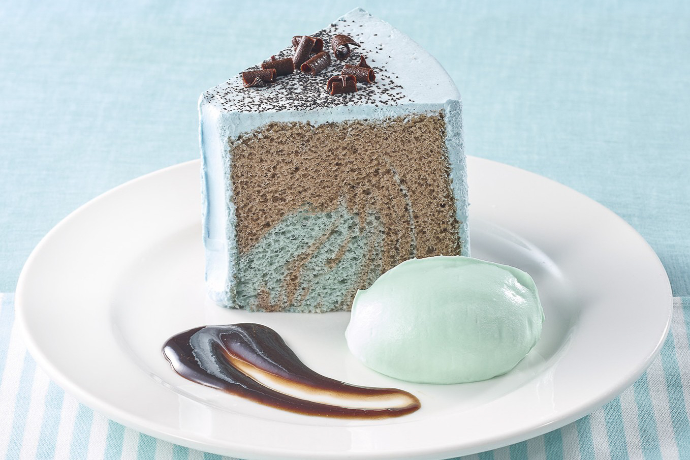 チョコミントシフォンケーキ