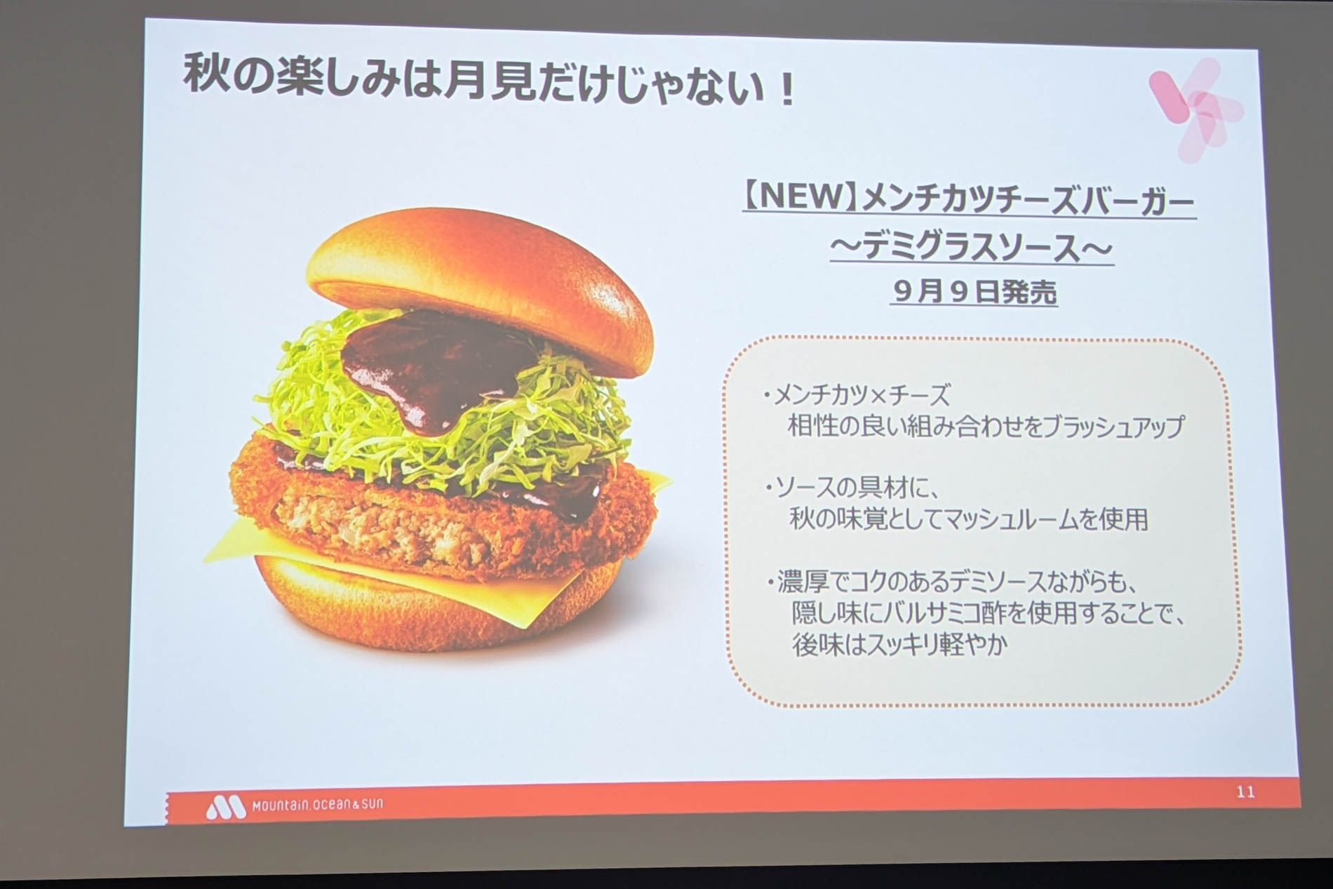 「メンチカツチーズバーガー ～デミグラスソース～」の特徴
