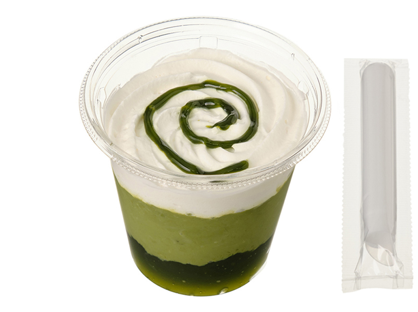 「まぜまぜスイーツ 抹茶ラテ わらびもち入り」（398円・税別）