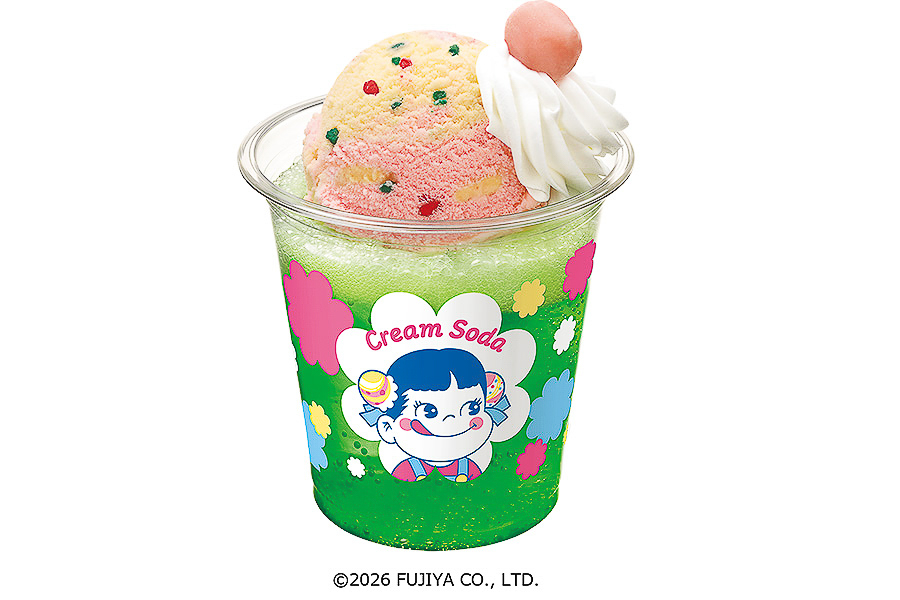 「クリームソーダ ～生ミルキートッピング～」（650円）