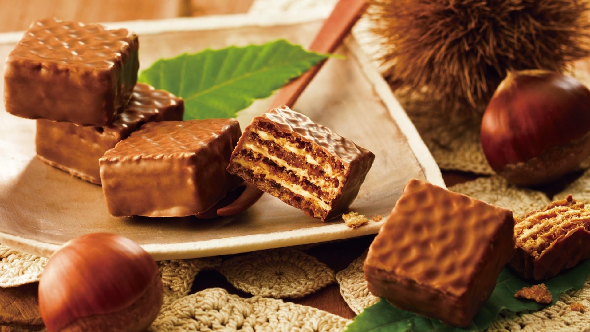 チョコレートウエハース［モンブランクリーム12個入］