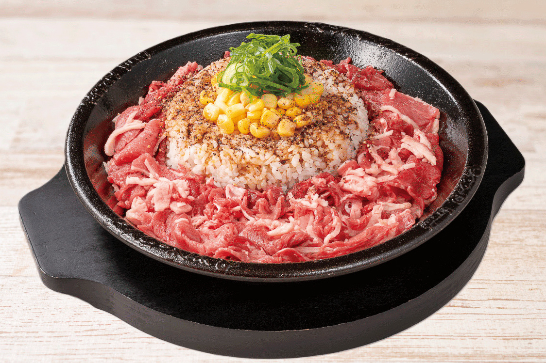 期間中は大盛価格のまま「お肉特盛」に増量（ライスM）